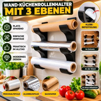 Wand-Küchenrollenhalter mit 3 Ebenen