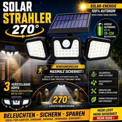 270°-Solarprojektor mit Bewegungssensor