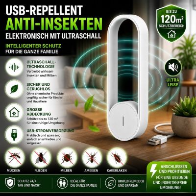 Elektronischer USB-Ultraschall-Insektenvertreiber