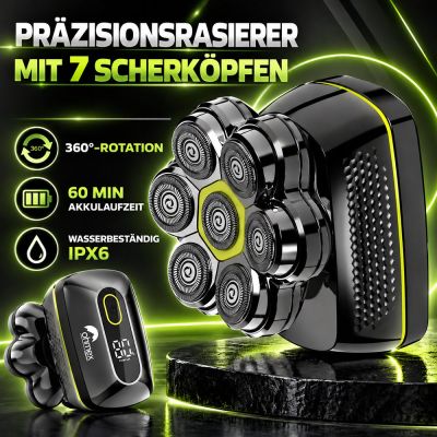 Präzisionsrasierer mit 7 Köpfen