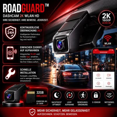 RoadGuard™ - 2K WiFi HD Dashboard-Kamera