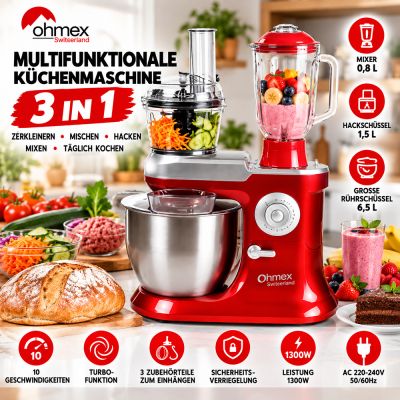 Küchenmaschine Ohmex 6.5 L OHM-SMX-6100-BLX