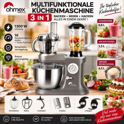 Multifunktionale 3-in-1-Küchenmaschine