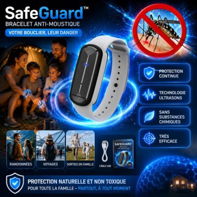 SafeGuard™ - Bracelet Anti-Moustique à Ultrasons
