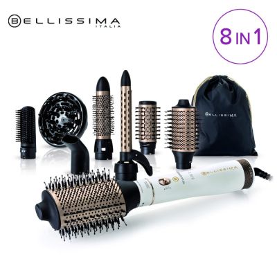 Brosse à Air Chaud 8 en 1 Bellissima avec Ions Kératine