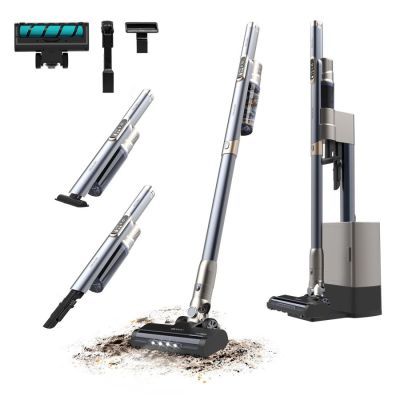 Kabelloser Stabstaubsauger mit automatischer Absaugstation