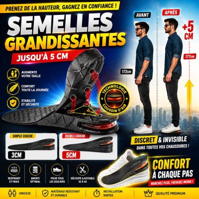 Semelles Grandissantes Jusqu'à 5 cm