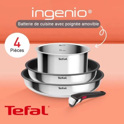 Tefal Ingenio Lot de 3 Poêles + Poignée Amovible