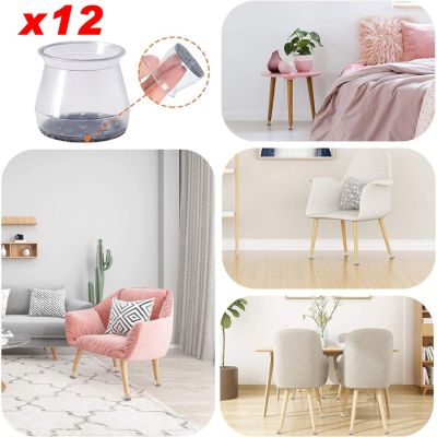 SilentCaps 12er-Set Stuhlbein-Schutzkappen