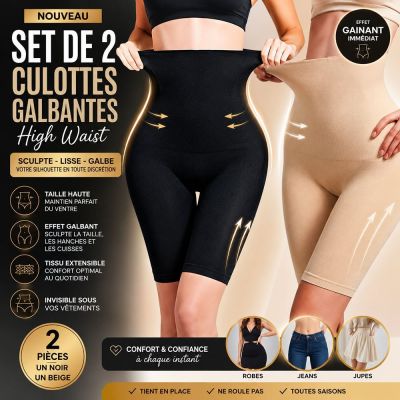 Set de 2 Culottes Galbantes High Waist