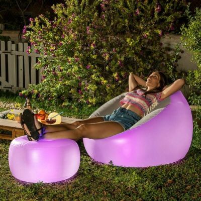 Set Fauteuils Gonflables avec LED Multicolore