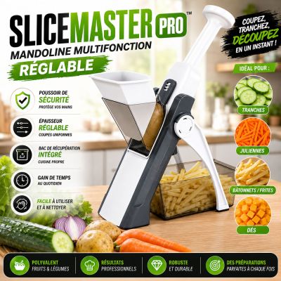 SliceMaster Pro™ – Mandoline Multifonction Réglable