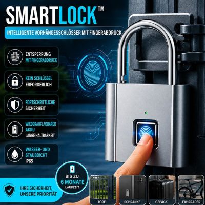 SmartLock™ - Intelligentes Vorhängeschloss mit Fingerabdrücken