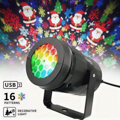 SnowGlow™ – Mini-Weihnachtsprojektor mit Laser, 16 Motive, für Innen- und Außenbereich