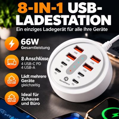 8-in-1 USB-Ladestation