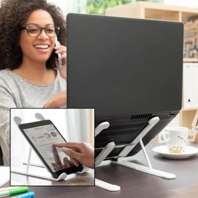 Support Pliable et Réglable pour Ordinateur et téléphone Portable