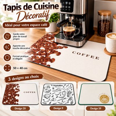 Tapis égouttoir vaisselle super absorbant Design