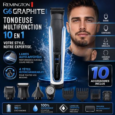 Tondeuse Remington Multifonction 10 en 1 G6 Graphite
