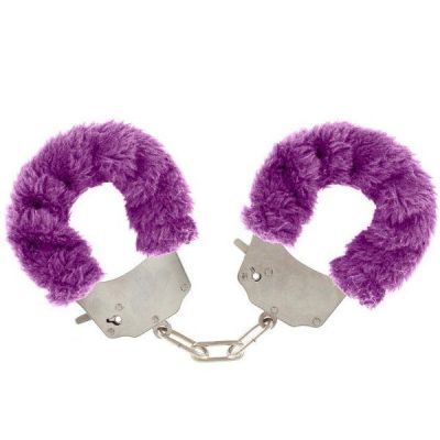 Menottes en fausse fourrue lilas