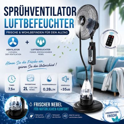 Ventilator mit Sprühnebel