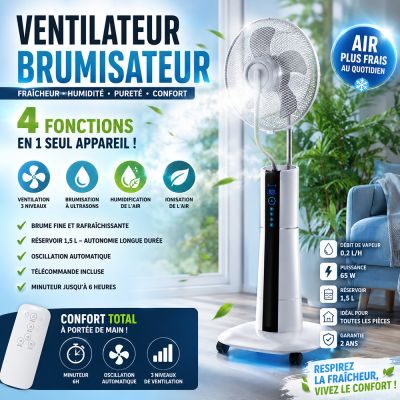 Ventilateur Brumisateur Brouillard Sonnenkoenig