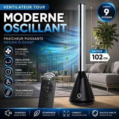 Ventilateur Tour Moderne Oscillant