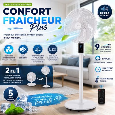 Ventilateur sur pied Confort Fraîcheur Plus