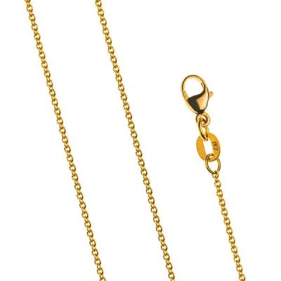 Collier Wassner Essentials | Chaîne d'ancre rond - 42 cm - 1.3 mm - GG 9k