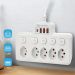 Multiprise avec interrupteurs 5 prises + 4 ports USB (dont USB-C)