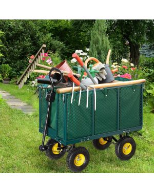 Chariot de Jardin Jusqu'à 500 kg Panneaux Latéraux Rabattables