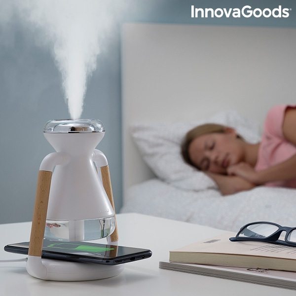 Luftbefeuchter, Aroma Diffuser und kabelloses Ladegerät, 3-in-1