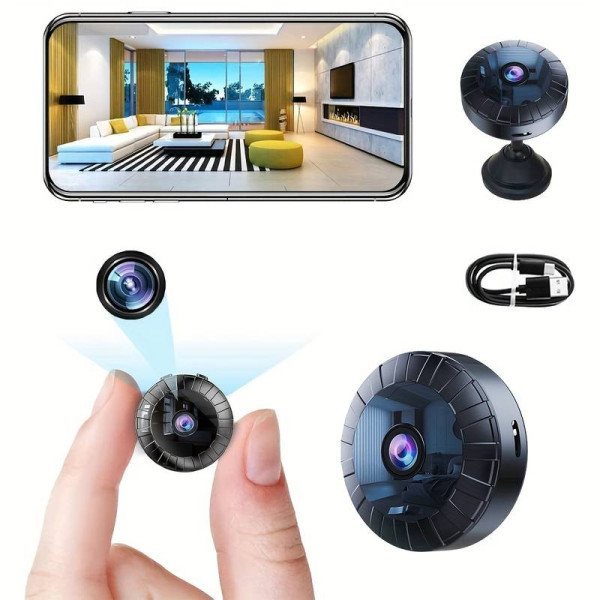Caméra Espion 1080P Sans Fil Intérieur/extérieur | Détection Mouvement, Vision Nocturne, Batterie Longue