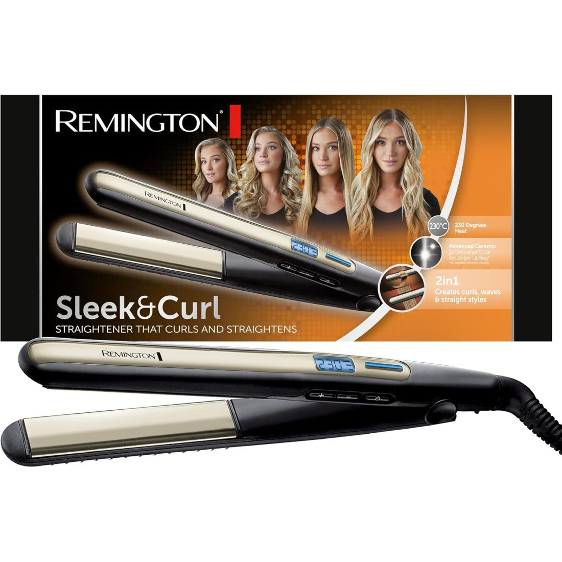 Remington Sleek &amp; Curl 2in1 Haarglätter