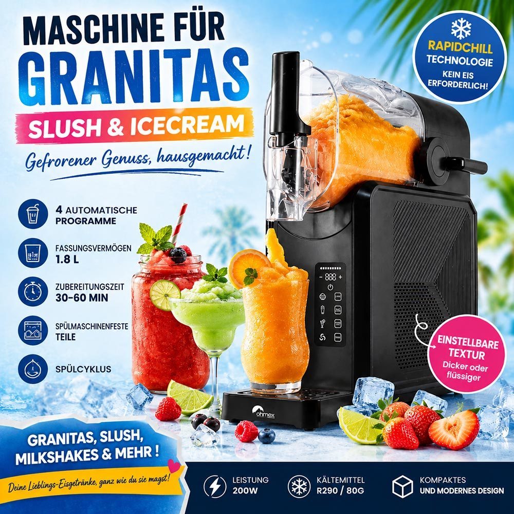 Maschine für Granita, Slush und Eiscreme