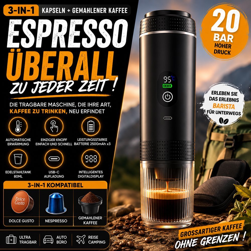 Tragbare elektrische Espressomaschine