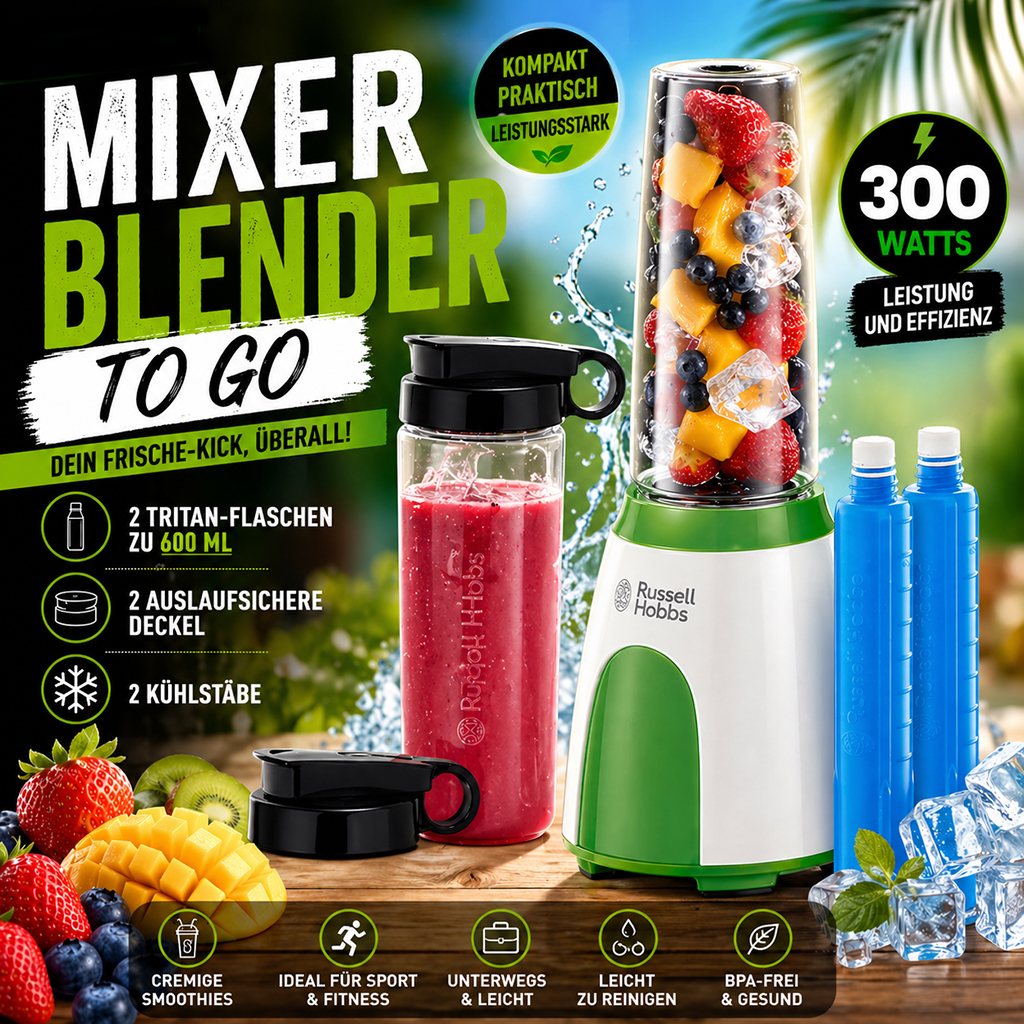 Tragbarer Mixer mit Zubehör Russell Hobbs