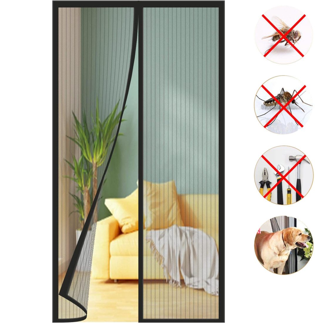 Magnetischer Insektenschutzvorhang - Tür