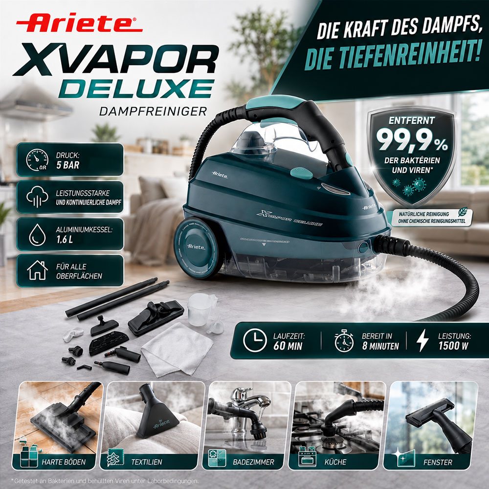 Ariete XVapor Deluxe Dampfreiniger
