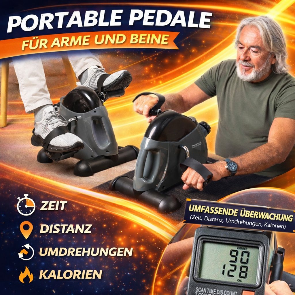 Tragbarer Pedaltrainer für Arme und Beine
