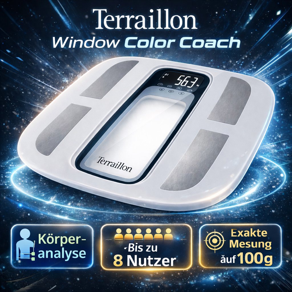 Terraillon Fensterfarbe Coach Badezimmerwaage