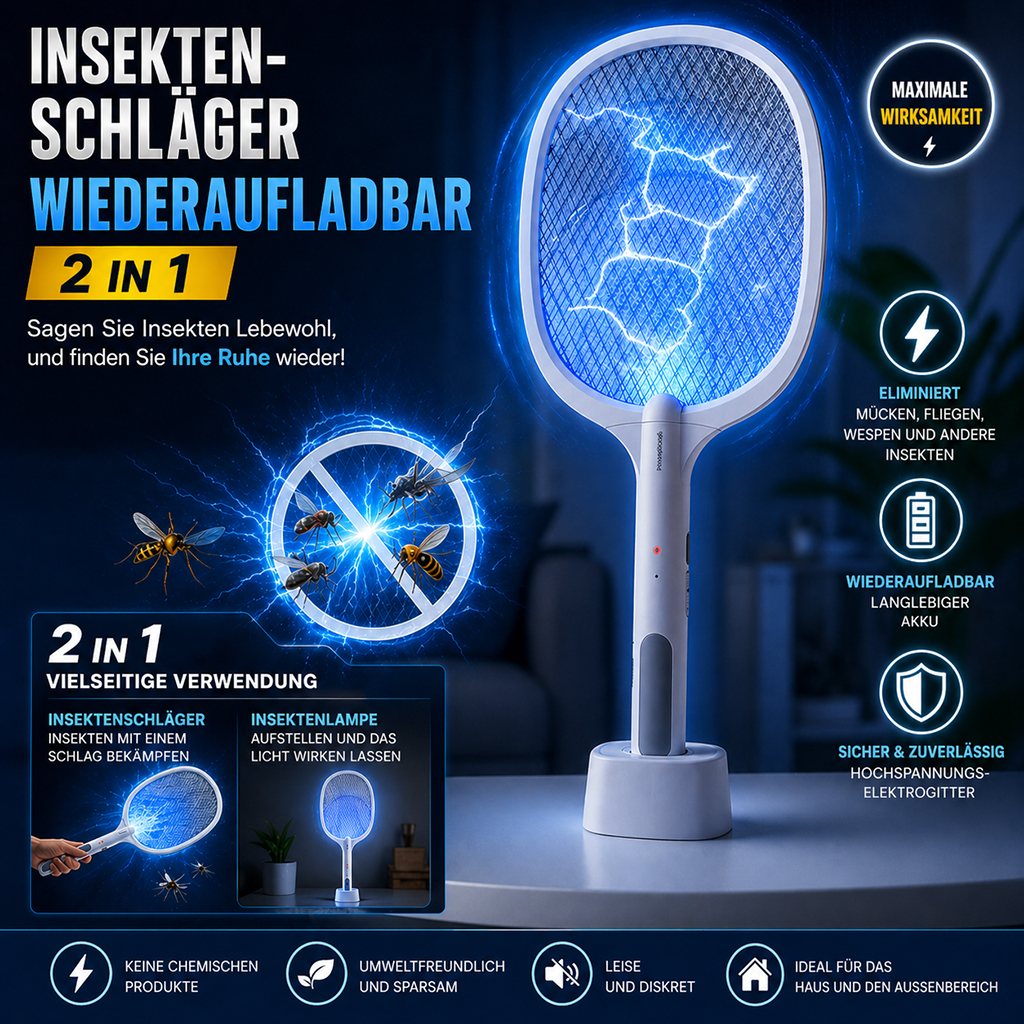Wiederaufladbarer 2-in-1-Insektenvernichter