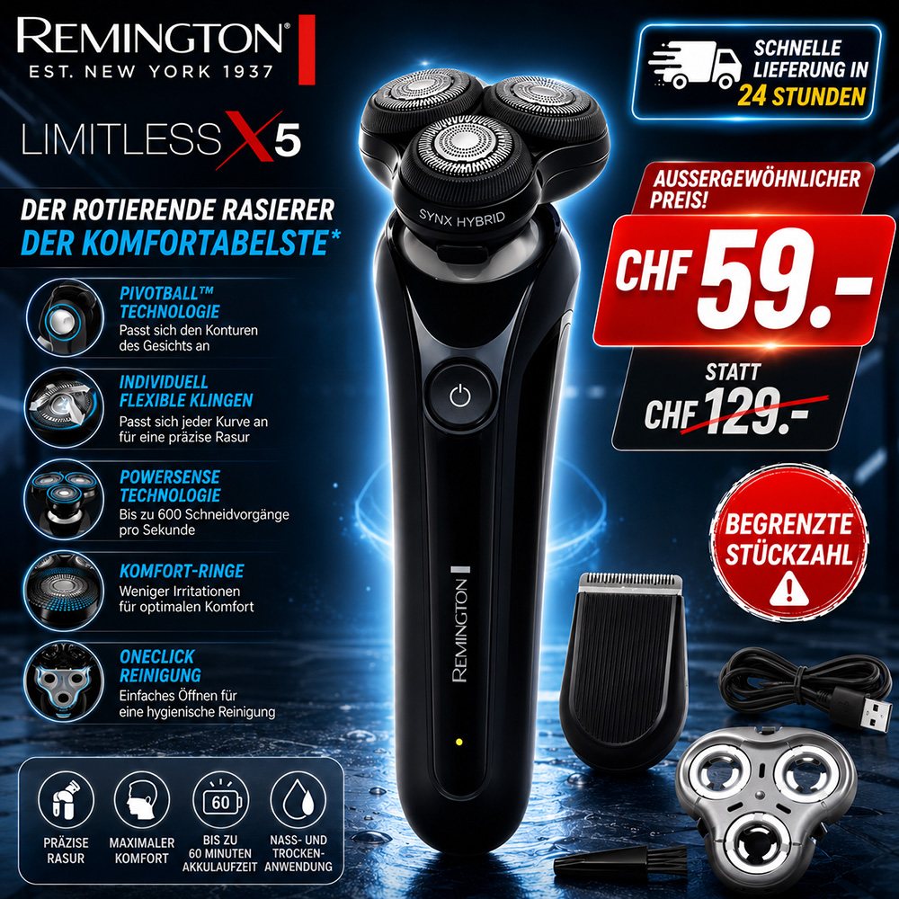 Limitless Rotationsrasierer Remington X5