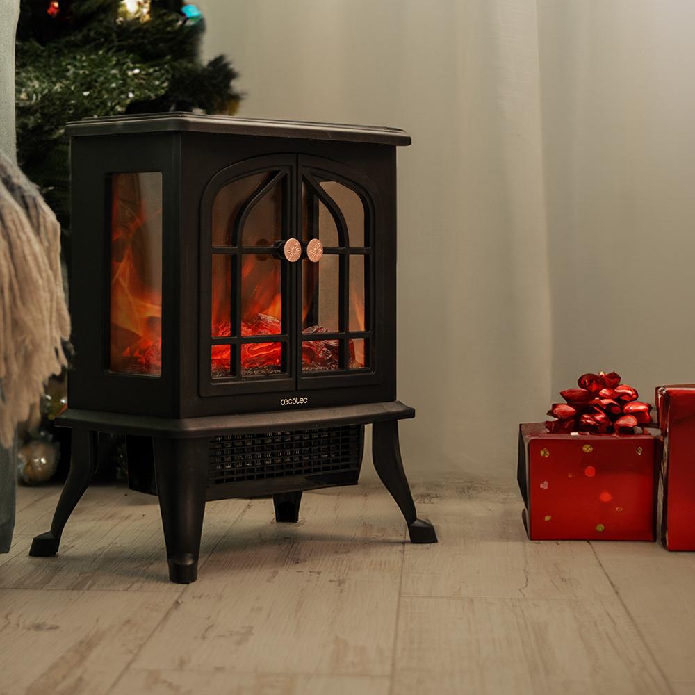 Freistehender Kamin mit Flammeneffekt