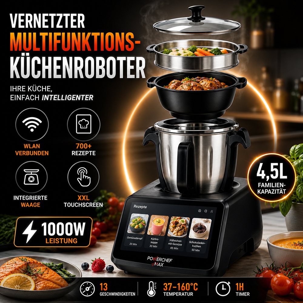 Multifunktionale vernetzte Küchenmaschine