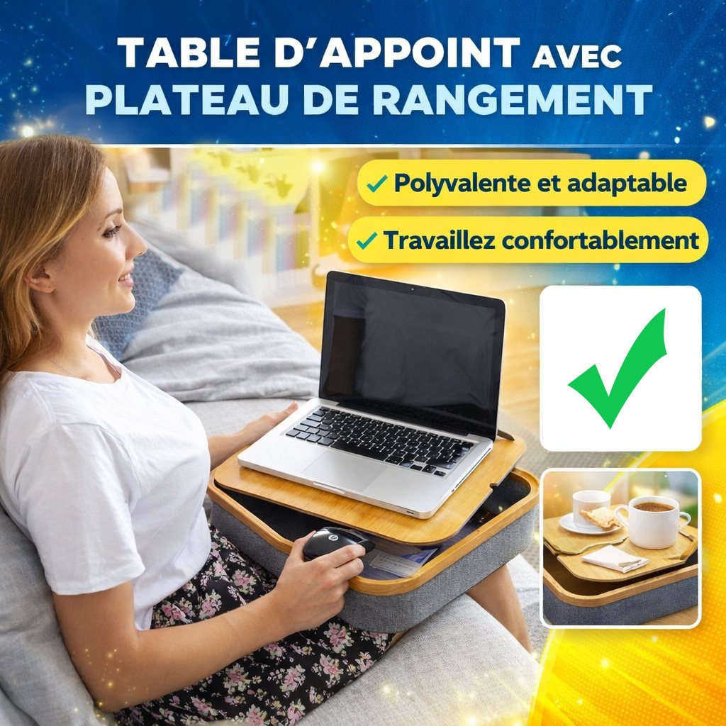 Tragbare Laptop-Unterlage mit Ablagefach Larage