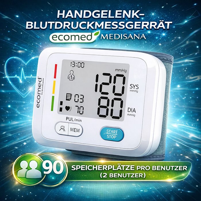 Ecomed Medisana Handgelenk-Blutdruckmessgerät