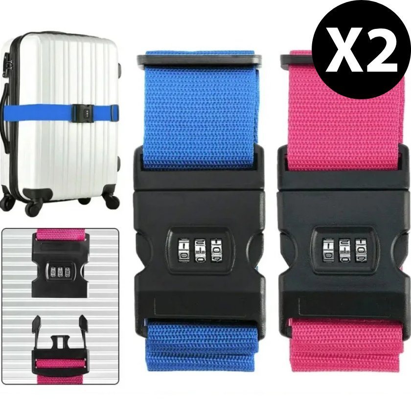 TravelLock™ - 2er-Set Kofferbänder mit Code-Sicherung