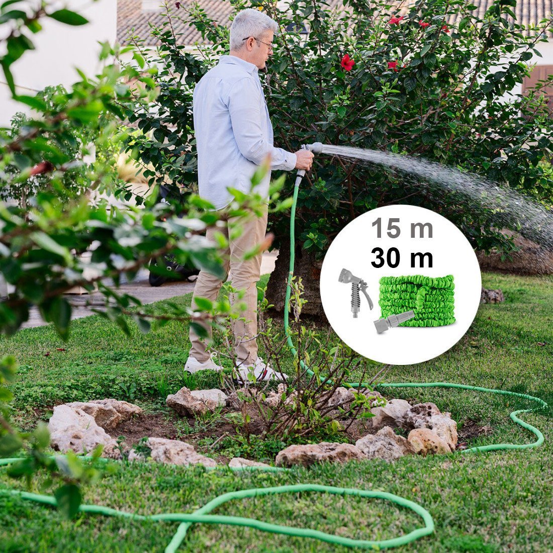 Dehnbarer Bewässerungsschlauch