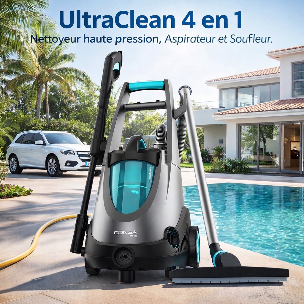 UltraClean 4-in-1 Hochdruckreiniger, Staubsauger und Gebläse