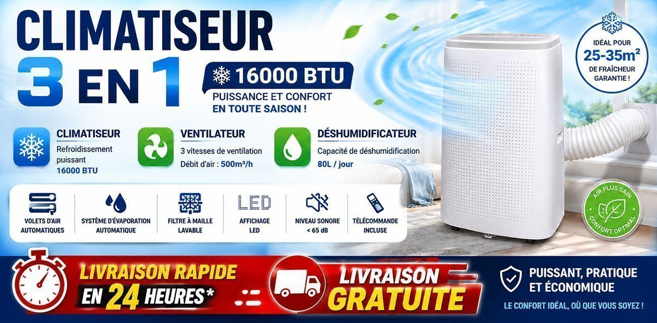 Climatiseur 3 en 1 16000 BTU